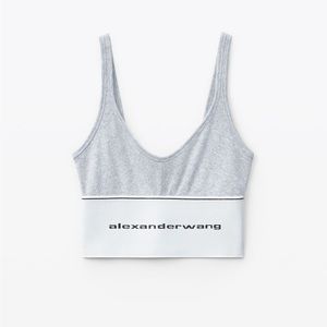 NWT Alexander Wang logo elastic bra in ribbed jersey